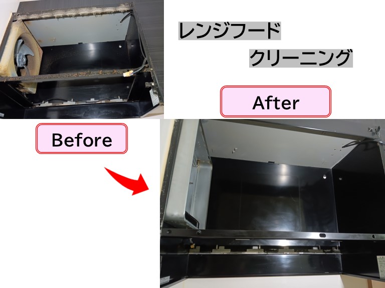 レンジフードカバー内のクリーニング
